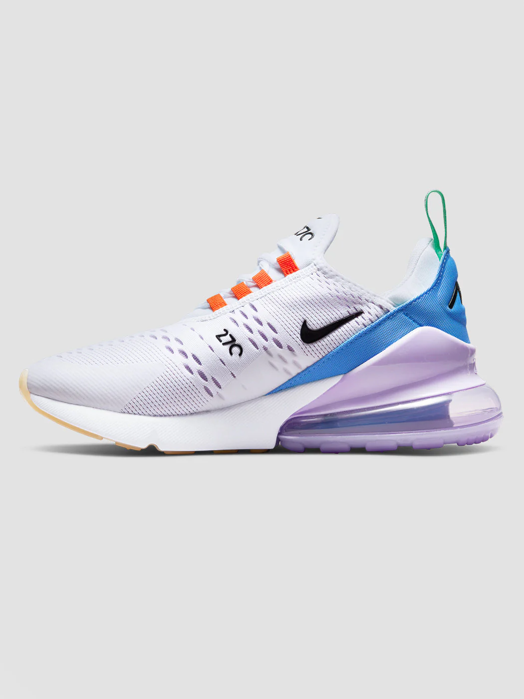 WMNS AIR MAX 270 - White/Black-Safety Orange-Green Glow - Image 3