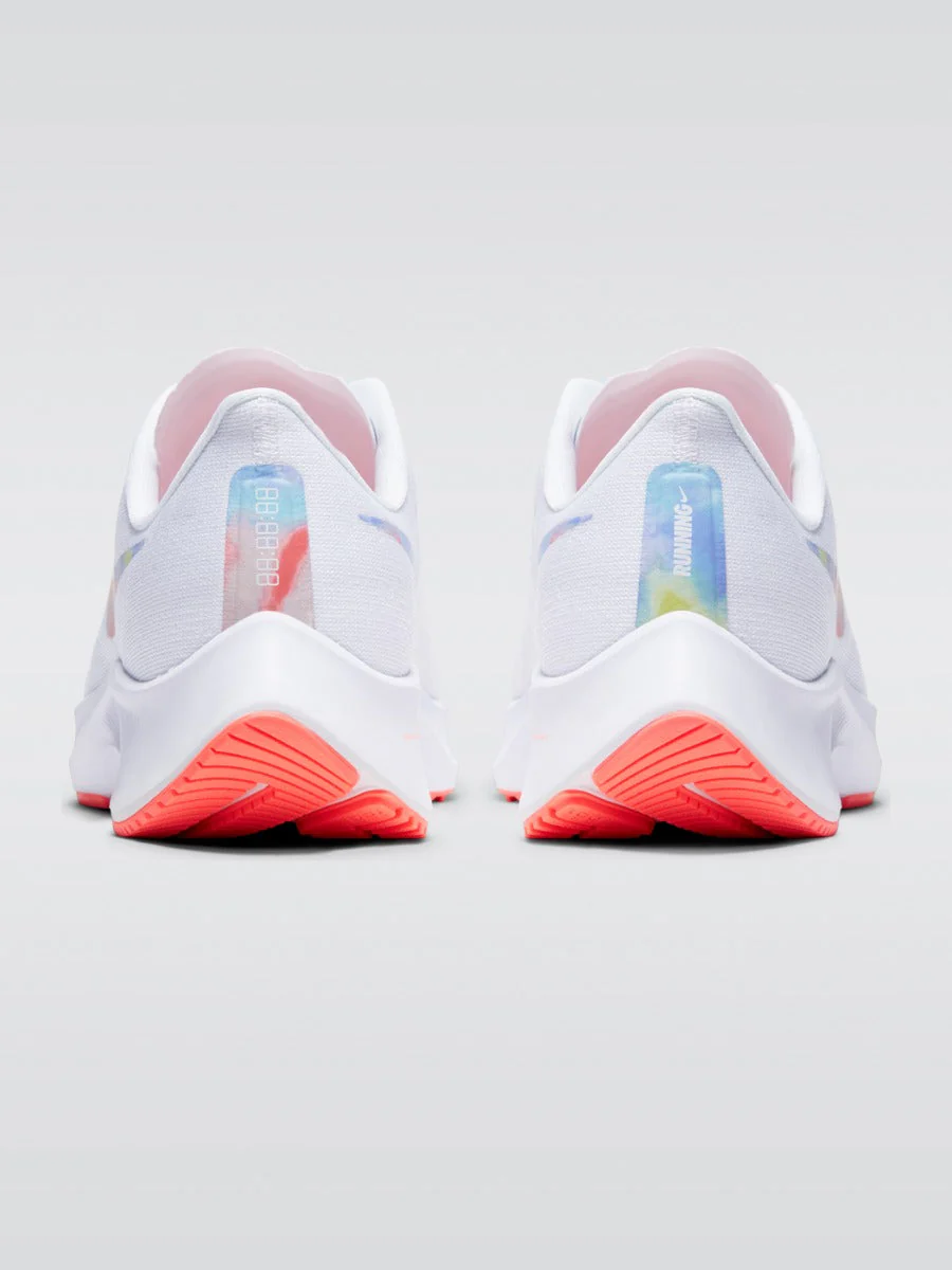 Air Zoom Pegasus 37 Sneaker - White/Multi-Color-Bright Mango - Image 3