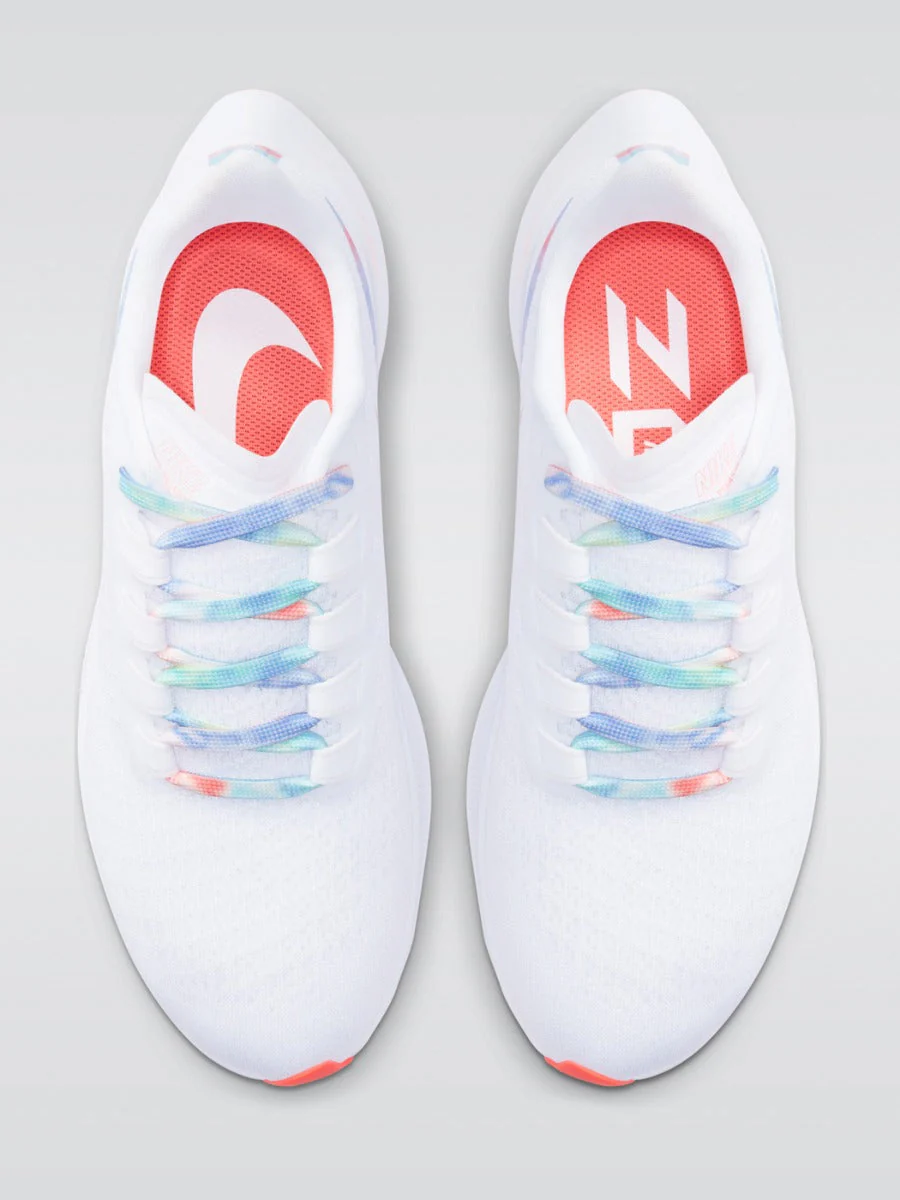 Air Zoom Pegasus 37 Sneaker - White/Multi-Color-Bright Mango - Image 4