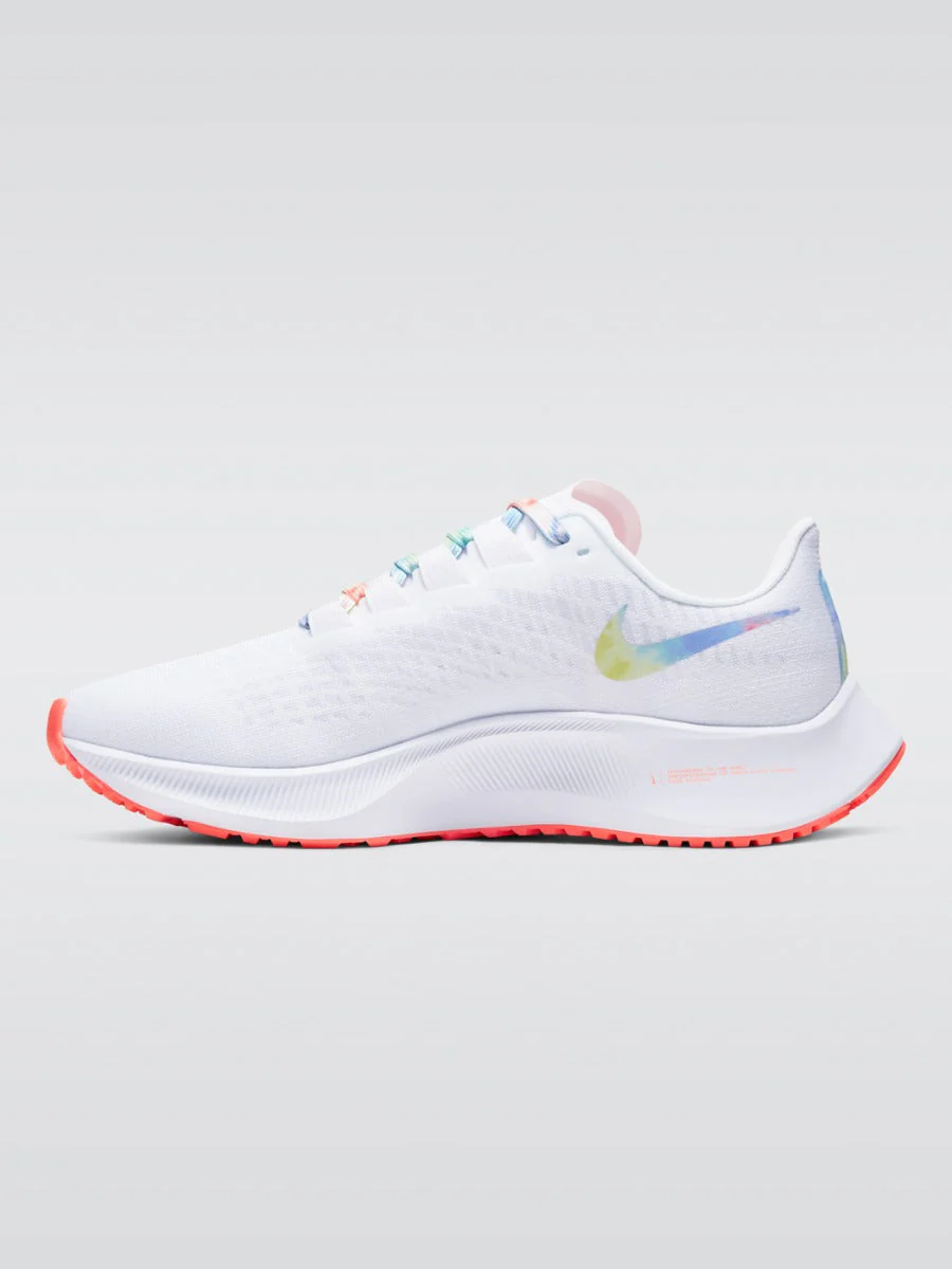 Air Zoom Pegasus 37 Sneaker - White/Multi-Color-Bright Mango - Image 5