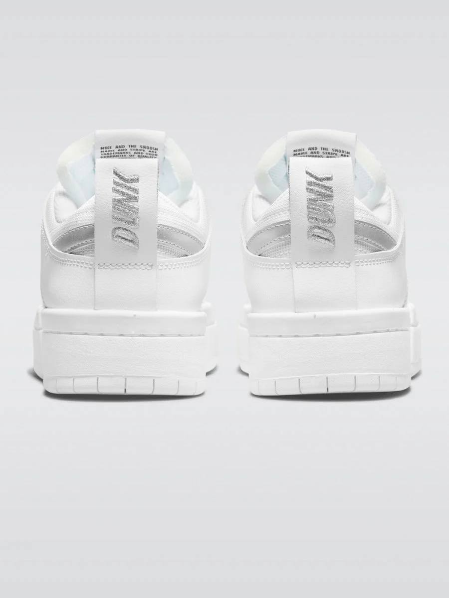 Dunk Low Disrupt Sneaker - White/Metallic Silver-Black - Image 4