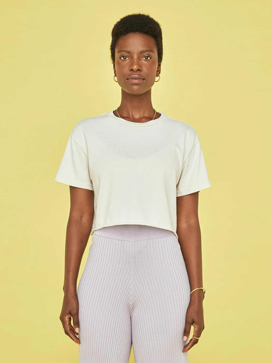 Women's Crop Short Sleeve Crew Tee - Sugar