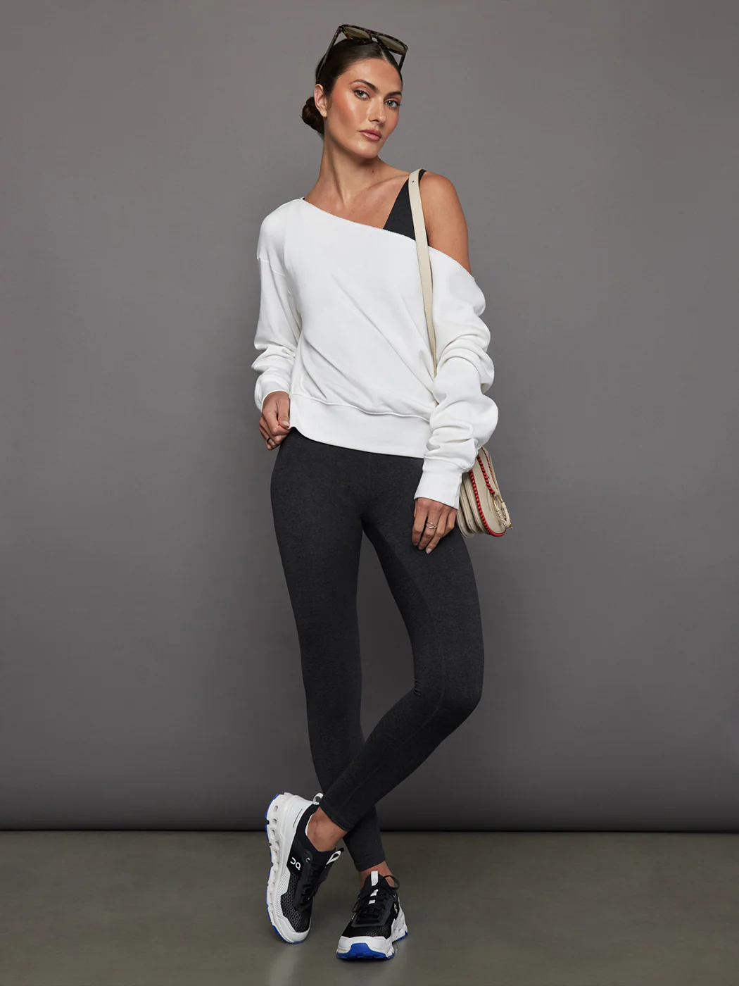 Wrap Legging in Heather Melt - Charcoal Heather - Image 5