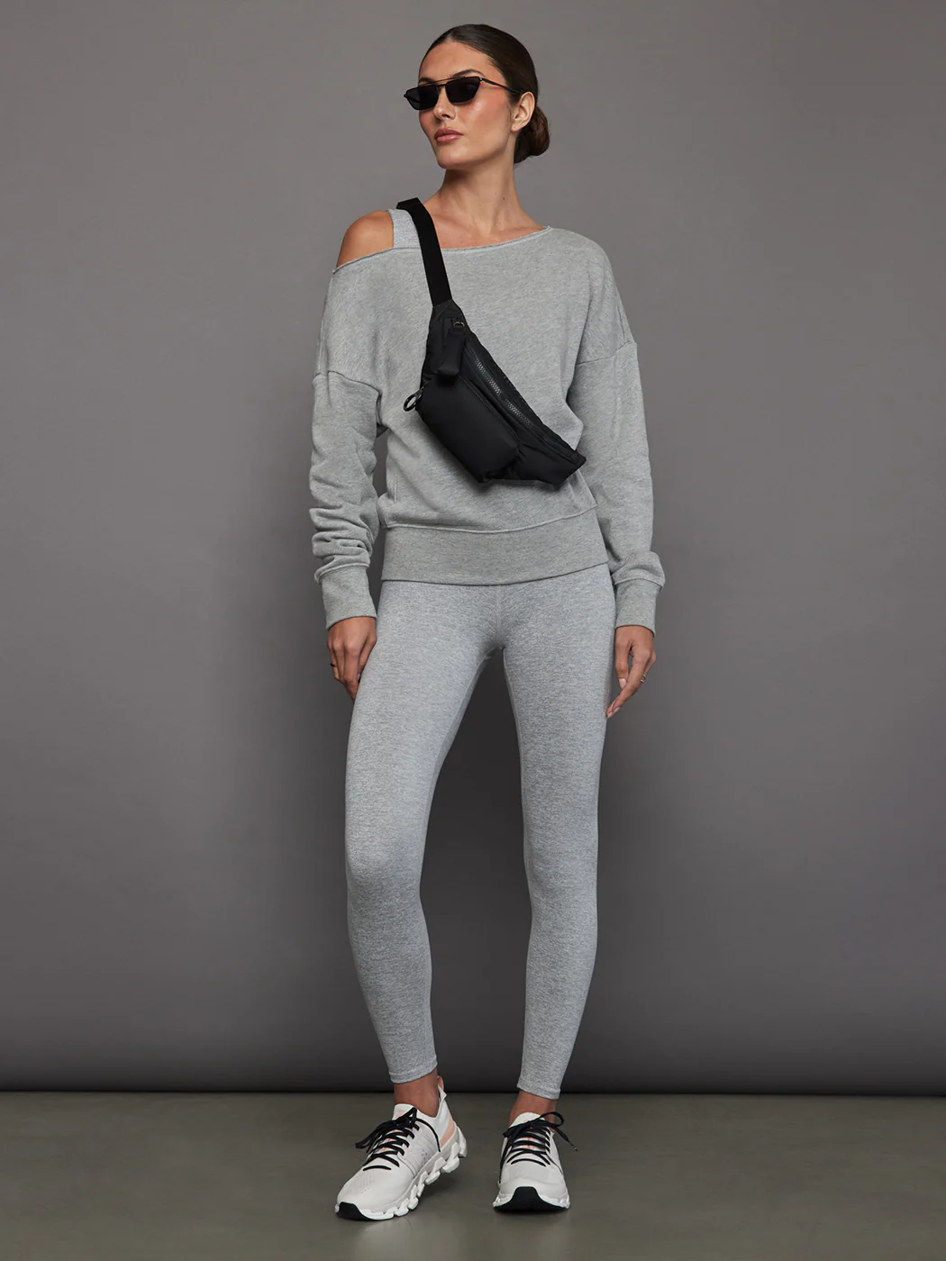 Wrap Legging in Heather Melt - Silver Heather - Image 5